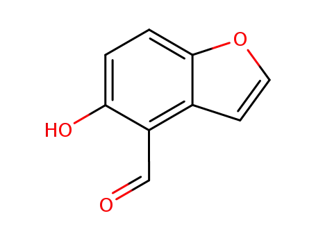 Molecular Structure of 59254-30-7 (4-Benzofurancarboxaldehyde,  5-hydroxy-)