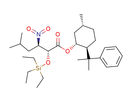 8-Phenylmenthyl (2R,3R)-5-Methyl-3-nitro-2-((triethylsilyl)oxy)hexanoate