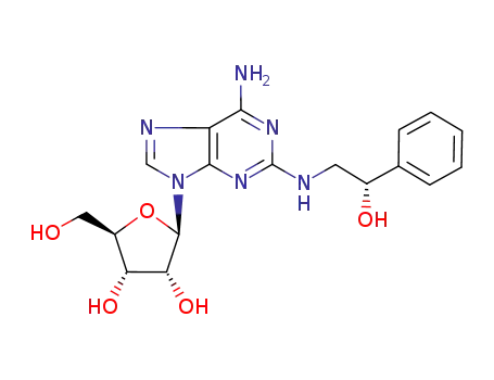 (2R,3R,4S,5R)-2-[6-Amino-2-((S)-2-hydroxy-2-phenyl-ethylamino)-purin-9-yl]-5-hydroxymethyl-tetrahydro-furan-3,4-diol