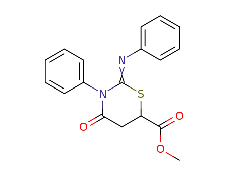 メチル 4-オキソ-3-フェニル-2-(フェニルイミノ)-1,3-チアジナン-6-カルボキシラート