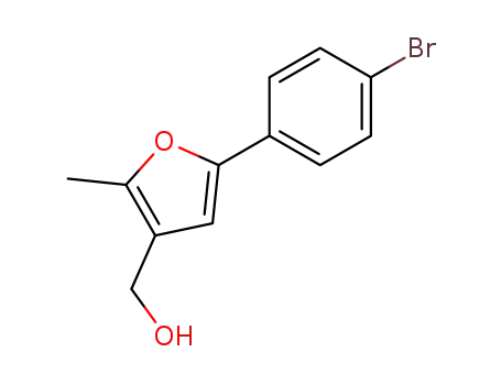 Molecular Structure of 24675-48-7 (3-Furanmethanol, 5-(4-bromophenyl)-2-methyl-)