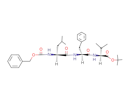 Molecular Structure of 2073-67-8 (L-Valine, N-[N-[N-[(phenylmethoxy)carbonyl]-L-leucyl]-L-phenylalanyl]-,
1,1-dimethylethyl ester)