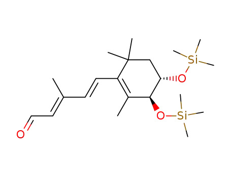 Molecular Structure of 130930-84-6 ((-)-(3'S,4'S)-5-<3',4'-Bis<(trimethylsilyl)oxy>-2',6',6'-trimethylcyclohex-1'-enyl>-3-methylpenta-2,4-dienal)