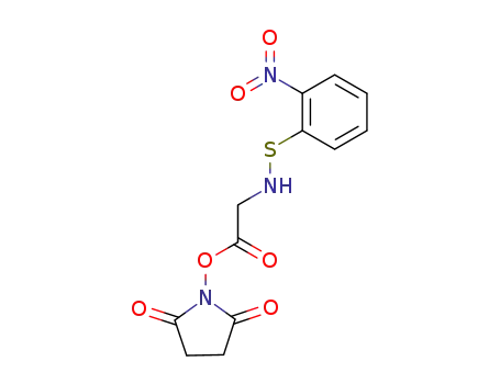 Molecular Structure of 3081-51-4 (Benzenesulfenamide,
N-[2-[(2,5-dioxo-1-pyrrolidinyl)oxy]-2-oxoethyl]-2-nitro-)