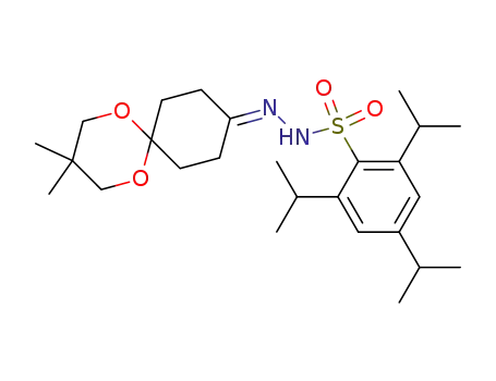 Molecular Structure of 104846-38-0 (1,4-cyclohexanedione mono-2,2-dimethyl trimethylene ketal 2,4,6-triisopropylphenyl sulfonyl hydrazone)