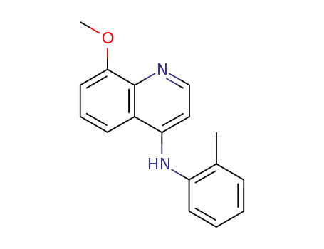 Molecular Structure of 131666-46-1 (8-methoxy-N-(2-methylphenyl)quinolin-4-amine)