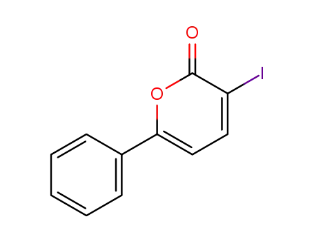 Molecular Structure of 5186-21-0 (2H-Pyran-2-one, 3-iodo-6-phenyl-)