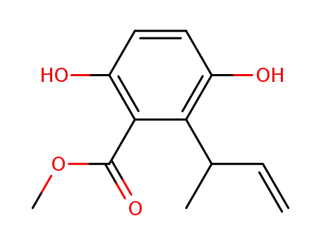 3,6-Dihydroxy-2-(1-methyl-allyl)-benzoic acid methyl ester