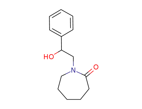 Molecular Structure of 4641-56-9 (2H-Azepin-2-one, hexahydro-1-(2-hydroxy-2-phenylethyl)-)