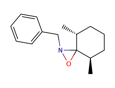 Molecular Structure of 55916-97-7 (1-Oxa-2-azaspiro[2.5]octane, 4,8-dimethyl-2-(phenylmethyl)-)