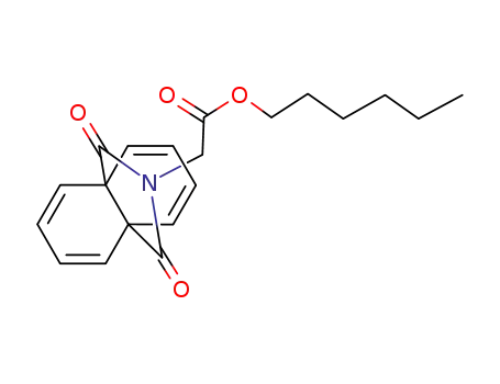 Molecular Structure of 78388-45-1 (n-Hexyl 11,13-dioxo-12-aza<4.4.3>propella-2,4,7,9-tetraene-12-acetate)