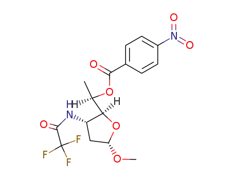 methyl 2,3,6-trideoxy-5-O-(p-nitrobenzoyl)-3-(trifluoroacetamido)-α-D-ribo-hexofuranoside