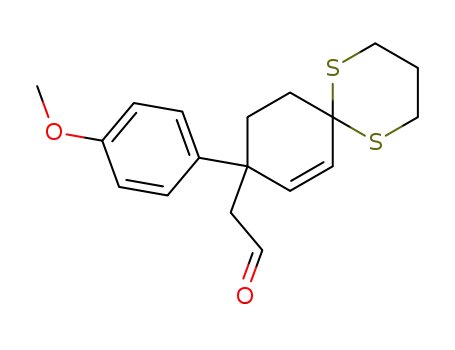 [9-(4-Methoxy-phenyl)-1,5-dithia-spiro[5.5]undec-7-en-9-yl]-acetaldehyde