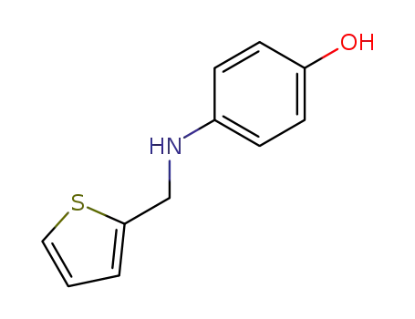 Molecular Structure of 3139-28-4 (4-[(THIOPHEN-2-YLMETHYL)-AMINO]-PHENOL)