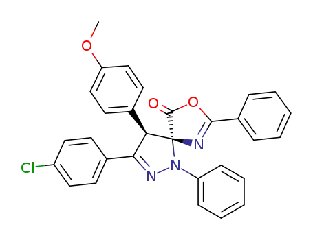 (4R,5R)-3-(4-Chloro-phenyl)-4-(4-methoxy-phenyl)-1,7-diphenyl-8-oxa-1,2,6-triaza-spiro[4.4]nona-2,6-dien-9-one
