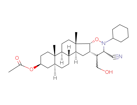 3β-acetoxy-2'-cyclohexyl-4'ξ-hydroxymethyl-(5α,16β,17β)-tetrahydro-androstano[16,17-<i>e</i>][1,2]oxazine-3'ξ-carbonitrile