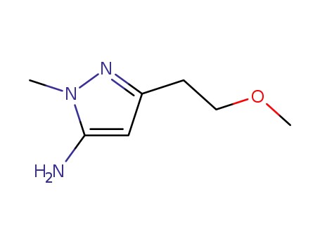 Molecular Structure of 97820-74-1 (1H-Pyrazol-5-amine,  3-(2-methoxyethyl)-1-methyl-)