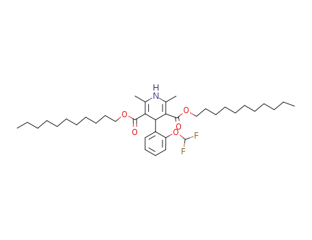 Molecular Structure of 117654-53-2 (diundecyl 4-[2-(difluoromethoxy)phenyl]-2,6-dimethyl-1,4-dihydropyridine-3,5-dicarboxylate)
