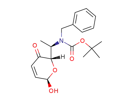 Benzyl-[(R)-1-((2S,6R)-6-hydroxy-3-oxo-3,6-dihydro-2H-pyran-2-yl)-ethyl]-carbamic acid tert-butyl ester