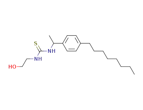 Molecular Structure of 74787-62-5 (Thiourea, N-(2-hydroxyethyl)-N'-[1-(4-octylphenyl)ethyl]-)