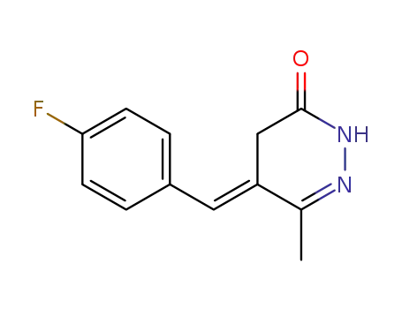 Molecular Structure of 132372-49-7 (5-(4-Fluorobenzylidene)-6-methyl-(4H)-pyridazin-3-on)