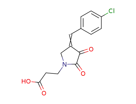 3-(4-(4-Chlorobenzylidene)-2,3-dioxopyrrolidin-1-yl)propanoic acid