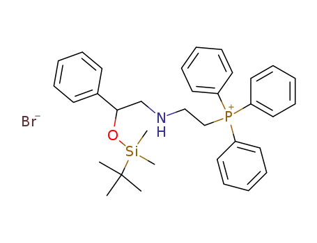 {2-[2-(tert-Butyl-dimethyl-silanyloxy)-2-phenyl-ethylamino]-ethyl}-triphenyl-phosphonium; bromide