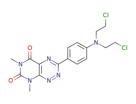 3-<p-(Di-2-chloroethyl)aminophenyl>-5,6,7,8-tetrahydro-6,8-dimethylpyrimido<5,4-e><1,2,4>-triazine-5,7-dione