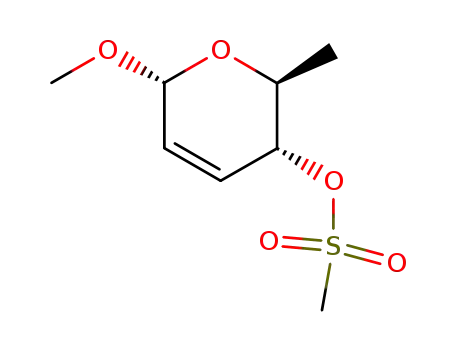 Molecular Structure of 40246-39-7 (methyl 2,3,6-trideoxy-4-O-methylsulphonyl-α-DL-erythro-hex-2-enopyranoside)