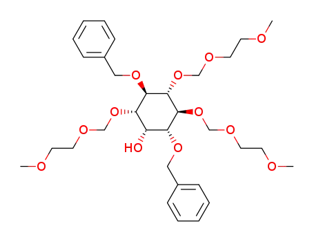 Molecular Structure of 129662-37-9 ((1S,2R,3S,4S,5R,6S)-2,5-Bis-benzyloxy-3,4,6-tris-(2-methoxy-ethoxymethoxy)-cyclohexanol)