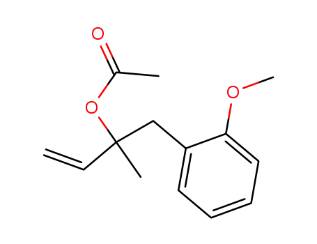 Molecular Structure of 88399-88-6 (Benzeneethanol, a-ethenyl-2-methoxy-a-methyl-, acetate)