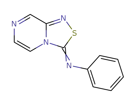 Molecular Structure of 109773-86-6 (3-Phenylimino-3H-1,2,4-thiadiazolo<4,3-a>pyrazine)