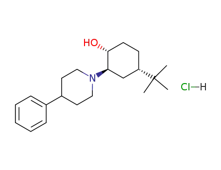 Molecular Structure of 120447-54-3 ((1S,2S,4R)-4-tert-butyl-2-(4-phenylpiperidin-1-yl)cyclohexanol hydrochloride)