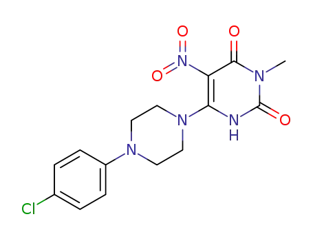 6-<4-(4-Chlorophenyl)piperazino>-3-methyl-5-nitrouracil