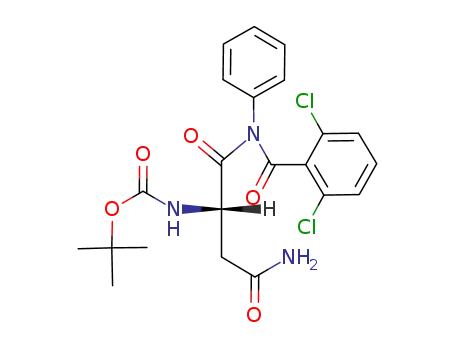 Carbamic acid,
[3-amino-1-[[(2,6-dichlorobenzoyl)phenylamino]carbonyl]-3-oxopropyl]-,
1,1-dimethylethyl ester, (S)-