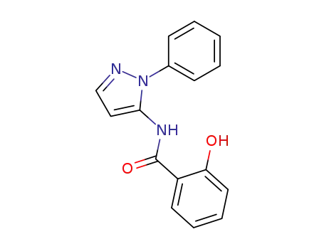 Molecular Structure of 79442-87-8 (N-(1-phenylpyrazol-5-yl)-2-hydroxybenzamide)