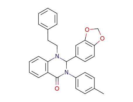 2-Benzo[1,3]dioxol-5-yl-1-phenethyl-3-p-tolyl-2,3-dihydro-1H-quinazolin-4-one