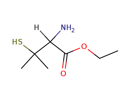 Molecular Structure of 93700-41-5 (DL-Valine, 3-mercapto-, ethyl ester)