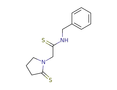 Molecular Structure of 127040-59-9 (N-benzyl-2-(2-thioxopyrrolidin-1-yl)ethanethioamide)