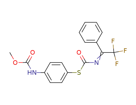 Carbamic acid,
[4-[[[(2,2,2-trifluoro-1-phenylethylidene)amino]carbonyl]thio]phenyl]-,
methyl ester