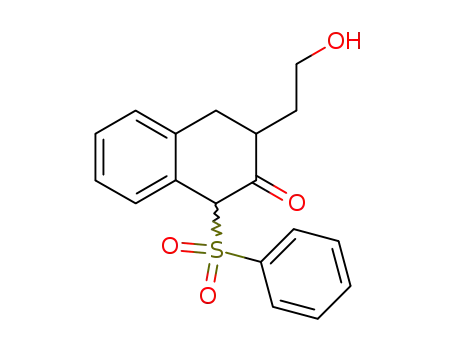Molecular Structure of 88116-17-0 (2(1H)-Naphthalenone, 3,4-dihydro-3-(2-hydroxyethyl)-1-(phenylsulfonyl)-)
