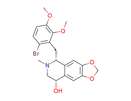 1-(6'-bromo-2',3'-dimethoxybenzyl)-4-hydroxy-2-methyl-6,7-methylenedioxy-1,2,3,4-tetrahydroisoquinoline