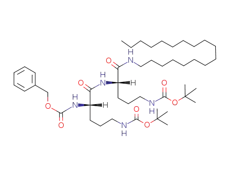 Molecular Structure of 137559-34-3 (Nα-Benzyloxycarbonyl-Nδ-tert-butyloxycarbonyl-L-ornithyl-Nδ-tert-butyloxycarbonyl-L-ornithinoctadecylamid)