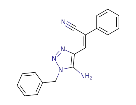 Molecular Structure of 117534-78-8 ((Z)-3-(5-Amino-1-benzyl-1H-[1,2,3]triazol-4-yl)-2-phenyl-acrylonitrile)
