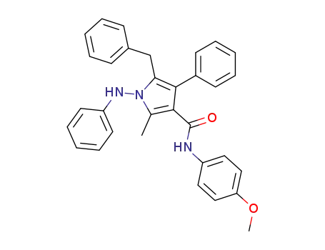 1H-Pyrrole-3-carboxamide,
N-(4-methoxyphenyl)-2-methyl-4-phenyl-1-(phenylamino)-5-(phenylmeth
yl)-