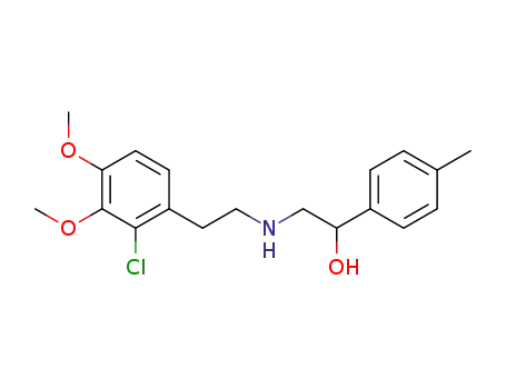 Molecular Structure of 67287-62-1 (Benzenemethanol,
a-[[[2-(2-chloro-3,4-dimethoxyphenyl)ethyl]amino]methyl]-4-methyl-)