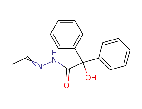 Molecular Structure of 73162-17-1 (ethylidenehydrazide of benzilic acid)