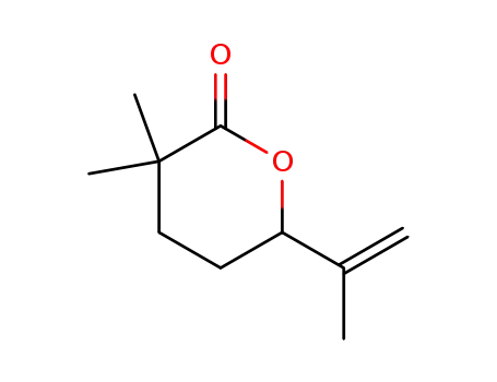 2H-Pyran-2-one, tetrahydro-3,3-dimethyl-6-(1-methylethenyl)-