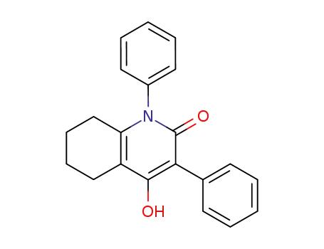 Molecular Structure of 13683-53-9 (4-hydroxy-1,3-diphenyl-5,6,7,8-tetrahydro-2(1H)-quinolinone)