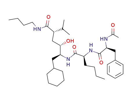 Molecular Structure of 138571-29-6 (N-acetylphenylalanyl-N-(4-((butylamino)carbonyl)-1-(cyclohexylmethyl)-2-hydroxy-5-methylhexyl)norleucinamide)